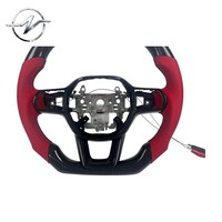 Volant sport à 3 branches perforé en cuir et fibre de carbone avec affichage LED DIY, 35 mm, pour Honda Accord 11e génération, CR-V, Civic Si