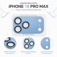 Protection d'écran en verre trempé de qualité AAA anti-rayures, dureté 9H, pour la protection de l'objectif de l'appareil photo 18 Pro Max