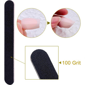 Lime à ongles professionnelle jetable double face noire en émeri, bandes de ponçage multi-grains, polissoir pour <span class=keywords><strong>manucure</strong></span>, pour ongles naturels et acryliques - Product Image 4