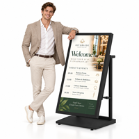 Écran d'affichage numérique extérieur haute luminosité 55 pouces 1800 nits, étanche IP65, avec contrôle Wi-Fi, pour menu numérique.