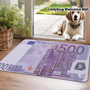 Tapis de porte moderne à poils bouclés imprimé animal, en caoutchouc, résistant à la corrosion, antidérapant, fin, fabriqué à la machine, rectangulaire, pour usage domestique, lavable en machine - Product Image 6