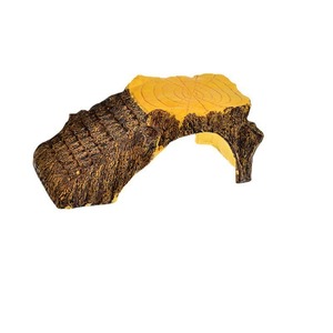 Plateforme flottante en résine pour tortue, île flottante pour aquarium, décoration pour reptiles, style roche durable avec pente et cachette - Product Image 2