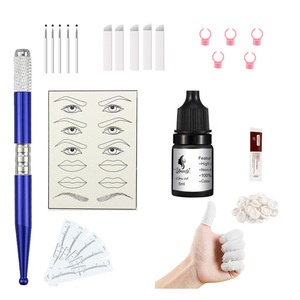 Kit complet d'outils de maquillage permanent Tuffking 15 pièces pour la pratique du tatouage des sourcils - Product Image 2