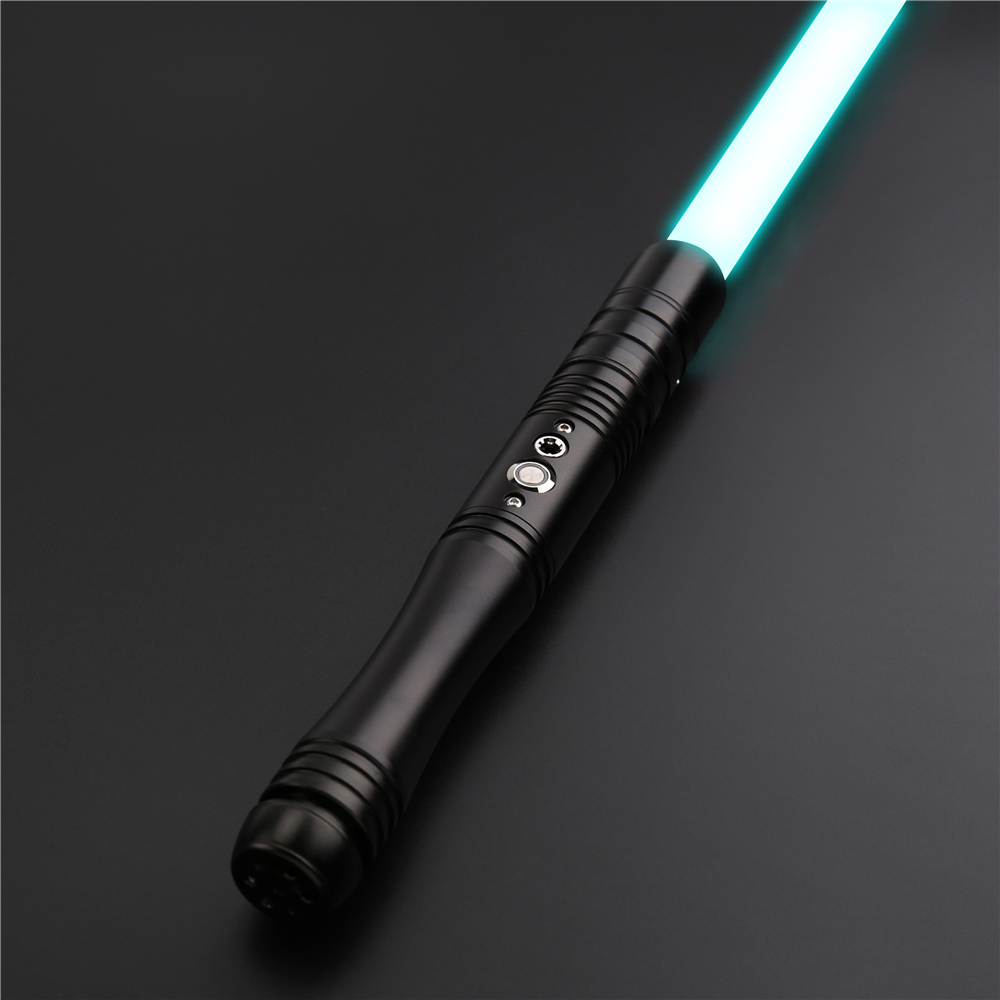 TXQsaber RGB Lightsaber 1 inch Double Blade Metal Hilt Heavy Dueling Lightsaber Color Changing 10 Soundonts FOC Sabers
