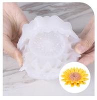 Lotus Rose Azalée Hibiscus Pivoine Fleur Forme Bougie Silicone Moule DIY À La Main Résine Époxy Plâtre Ornements Moules