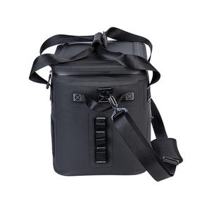 Bolsa Refrigerante para Exteriores, Capacidad para 12 Latas, Aislada con TPU, Impermeable, Portátil, para Camping, Color Negro Gris Sólido - Product Image 1