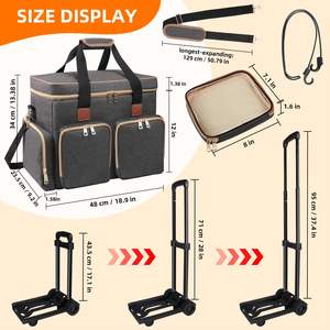 Maletín rodante multifuncional con compartimento acolchado para ordenador portátil, bolso de mano con ruedas para profesores para enseñanza y oficina - Product Image 2