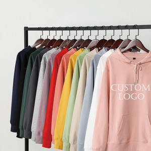 Sweat-shirt à capuche surdimensionné en coton brodé personnalisé de haute qualité pour l'automne, avec poches, style sport, vente en gros - Product Image 3