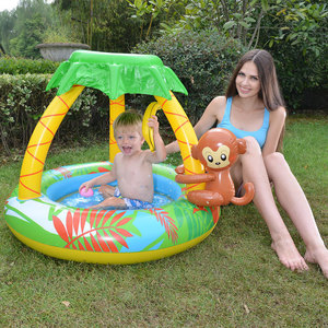 Jilong Inflatable Pool With Sunshade For Kids Outdoor Play PVC Water Basin Toy - Product Image 1