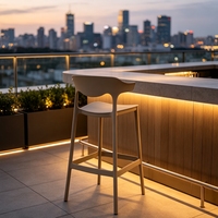 Tabourets de bar modernes à hauteur de comptoir avec dossier, chaises de bar pivotantes réglables pour la maison, le comptoir d'accueil ou de caisse