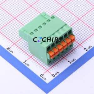 DB2EKD-2.5-6P-GN Plug-in Terminal Block P=2.5mm Connector ( Connector Type: Male Plug )( Construction: 1x6P )( Pitch: 2.5mm ) - Product Image 1