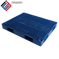 Palette Euro double face robuste en plastique PP avec renforts en acier, entrée 4 directions, recyclable