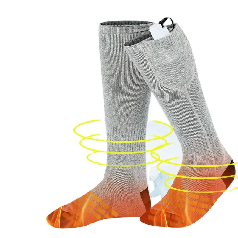 Высококачественные теплые зимние спортивные электрические Лыжные носки с подогревом толстые термоспортивные носки