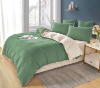 Parure de lit avec drap-housse et housse de couette en polyester, disponible en tailles Twin, Queen et King, idéale pour chambre à coucher et hôtel