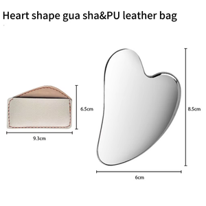 Masajeador Facial Gua Sha de acero inoxidable personalizado con logotipo gratuito, herramienta de terapia de masaje facial corporal para aliviar el dolor, desguace
