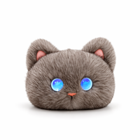 Peluche chat gris parlant, robot compagnon émotionnel pour enfants