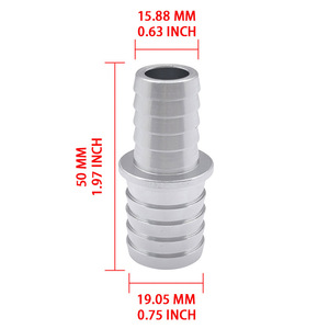 新しいアルミ製1-1/2インチから1-1/2インチ自動車用クーラントホース継手ラジエーターコネクタースチームポート接続アダプター - Product Image 2