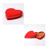 Boîtes de luxe en forme de cœur à la truffe au chocolat haut de gamme Saint Valentin boîte de papier d'emballage avec séparateurs belle boîte de chocolat rouge