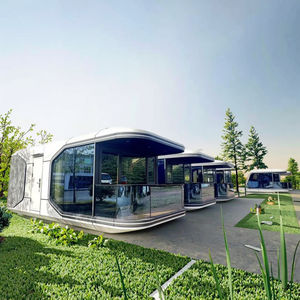 Maison <span class=keywords><strong>mobile</strong></span> miniature moderne préfabriquée écologique Cabine capsule spatiale Maison <span class=keywords><strong>mini</strong></span> dirigeable Pod Hôtel Acier Tendance Capsule écologique - Product Image 5