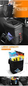 Organizador multifuncional a prueba de fugas para cubo de basura de coche, caja de almacenamiento plegable, asiento, maletero de coche, precio al por mayor, organizadores de coche pequeños