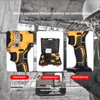 Ensemble d’outils électriques sans fil 4 en 1, sans balais, 21 V, perceuse-percuteur multifonctionnelle à haute puissance