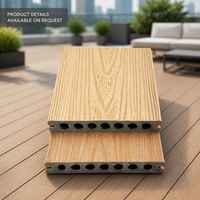 Planche de terrasse creuse antidérapante imperméable en ASA co-extrudé de 3e génération KSL pour jardin et cuisine (1400x200mm)