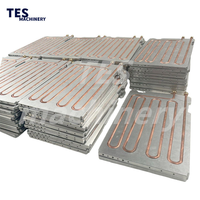 Plaque de refroidissement thermique en aluminium à tube plat personnalisé, grande taille, refroidie par eau, pour batterie et dissipateur de chaleur eutectique pour équipement de laboratoire