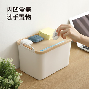 FaSoLa Home Storage <b>Boxes</b> <b>Large</b> Capacity PP <b>Plastic</b> Clothing Organizer With Lid For Clothes Pants Toys Cars Standing Type - Product Image 4