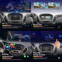 Autoradio Android Podofo 7'' 2+64 Go, stéréo, CarPlay sans fil, Android Auto, Wifi, DVR, EQ, GPS pour Hyundai Tucson/IX35 2009-2015 OEM
