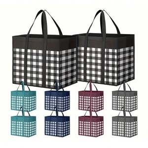 Sac fourre-tout d'épicerie en tissu réutilisable imprimé personnalisé sac de supermarché non tissé laminé écologique pour cadeaux - Product Image 2