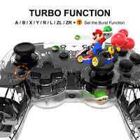 Manette de jeu sans fil bluetooth, 7 couleurs, interrupteur bluetooth, poignée de programmation, lanterne magique, contrôleur de jeu
