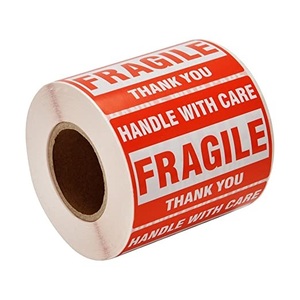 Mango frágil negro con etiquetas de amor Pegatinas Envío Cartones de correo Sobres Etiquetas adhesivas 50*50 Etiquetas frágiles - Product Image 6
