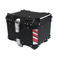Boîtier supérieur de moto en aluminium de conception argentée 45L boîtier supérieur de grande capacité avec fonction étanche