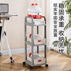 Portable Storage Cart 3 Tier Plastic Drawer Book Organizer <b>With</b> <b>Wheels</b> For Office <b>Desk</b> Student Use - Product Image 2