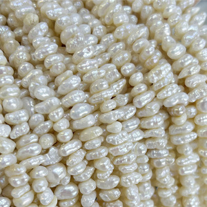 Muses Jewels - Hilo de Perlas Naturales de Agua Dulce Blancas Barrocas de 4-4.5mm para la Fabricación de Joyas, Perlas Sueltas, <span class=keywords><strong>Precio</strong></span> de Fábrica - Product Image 1