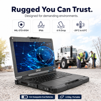 Portátil Robusto Getac B360 Resistente al Agua, Pantalla Táctil Legible Bajo la Luz Solar de 1400 Nits para Trabajos de Construcción
