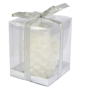 Vela Cónica Blanca Hecha a Mano con Aroma, con Brillo, Cera Perfumada Novedosa, Linda Decoración Navideña o de Pascua - Product Image 2