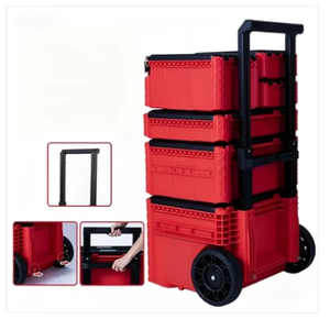 Large-Capacity 6-Layer Rolling <b>Tool</b> Box | IPX6 Waterproof Stackable Storage Organizer for Mechanics & Contractors LB-601S Red Bo - Product Image 1