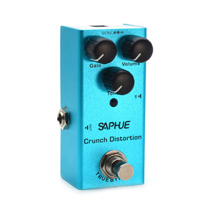 Pédale d'effet <span class=keywords><strong>de</strong></span> distorsion Crunch pour guitare électrique SAPHUE, mini <span class=keywords><strong>type</strong></span> simple, DC 9V, True Bypass - Product Image 1