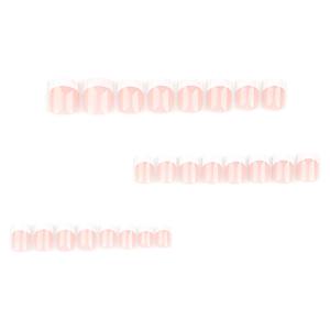 12 faux ongles en acrylique style français, romantiques, artistiques, en forme d'amande, couleur bonbon, à coller, pour rendez-vous et soirées - Product Image 3