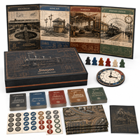 Jeu de société de stratégie sur le thème du rail industriel personnalisé pour les musées, le tourisme et l'éducation, en papier texturé lin