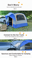Tente arrière pliable double couche pour SUV de camping en extérieur, imperméable quatre saisons, tissu polyester 2000-3000mm, 10kg