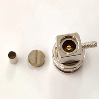 Câble d'antenne BNC RG316 50 Ohms, connecteur coaxial RF étanche pour CCTV, mâle, à angle droit, à sertir