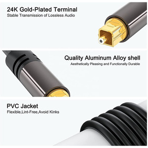 Toslink kỹ thuật số sợi quang âm thanh dòng SPDIF Đầu ra 5.1 kênh khuếch đại công suất cho HDTV và máy tính kết nối âm thanh - Product Image 3