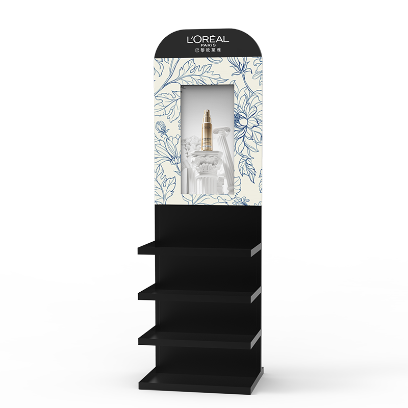 Apache Custom Modern Single-Sided Custom Material Skincare Display Rack for Perfume Stores-Multi-Tier Light-Duty Retail Stand — view 2