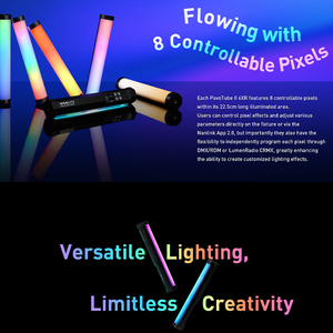 Para <span class=keywords><strong>Nanlite</strong></span> <span class=keywords><strong>PavoTube</strong></span> II 6XR, Luz de Tubo de Iluminación a Todo Color de 2700K-12000K RGBWW T12 de 8 Píxeles y 6W, Alimentada por Batería, con Control DMX512 - Product Image 4
