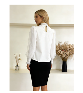 Producto en Oferta, Blusas y Camisas Blancas con Cuello y Logotipo Personalizado de Alta Calidad para Mujer - Product Image 6