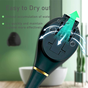 <span class=keywords><strong>Brosse</strong></span> de nettoyage de toilettes murale en silicone <span class=keywords><strong>moderne</strong></span> <span class=keywords><strong>et</strong></span> <span class=keywords><strong>hygiénique</strong></span> avec long manche <span class=keywords><strong>et</strong></span> support – Accessoires de nettoyage pour salle de bain - Product Image 5
