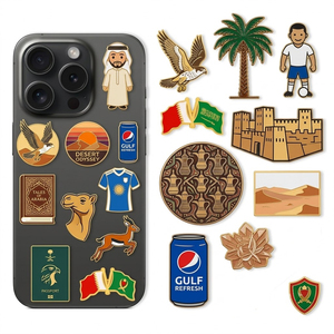 Badge adhésif personnalisé à logo, émail dur ou souple, en métal 3M, autocollant pour coque de téléphone – Vente chaude - Product Image 3