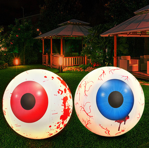 Globos oculares sangrientos inflables que brillan intensamente enormes de Halloween para fiestas de Halloween, fiestas temáticas de terror - Product Image 4